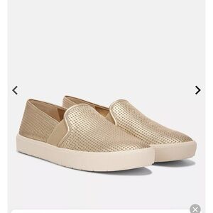 Vince Blair Perforated Slip On Sneakers Champagne